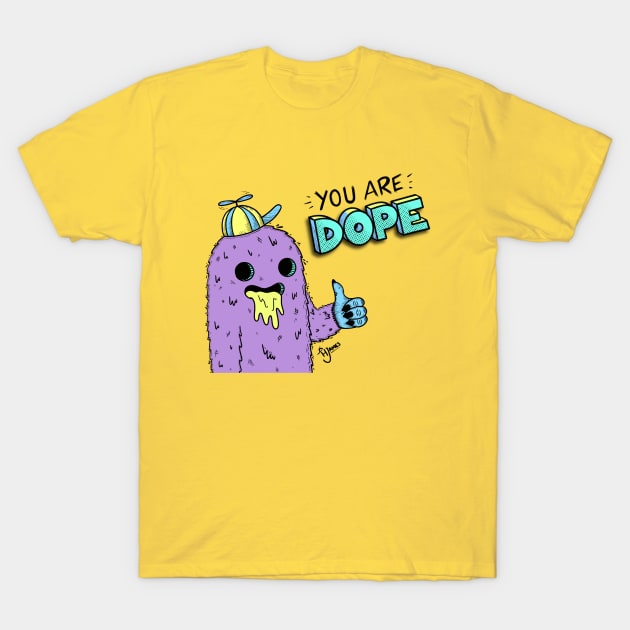 You Are Dope 90s Nostalgia Monster Boy T-Shirt by Heather James Design